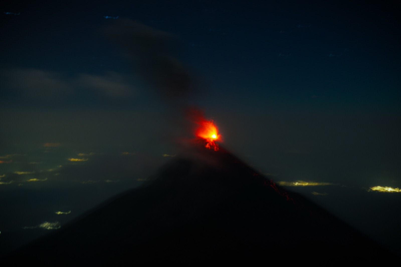 Erupting volcano — photography by YCK Archive
